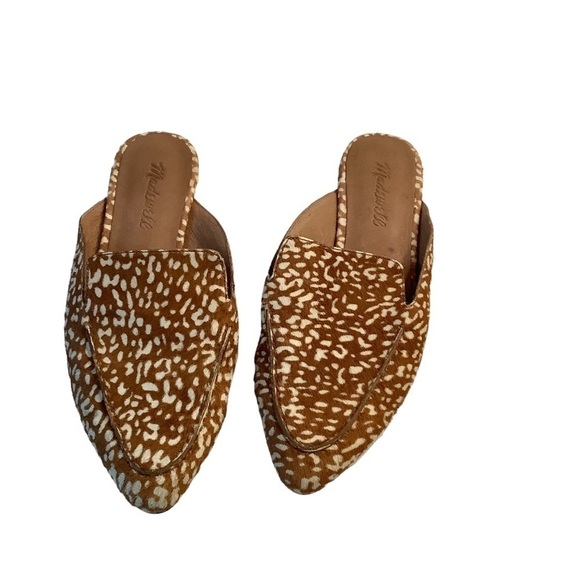 Madewell The Francis Skimmer Mule Size 6.5 Faux Fur - Picture 1 of 6